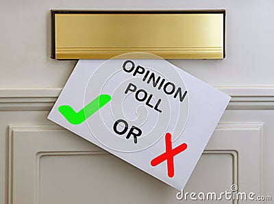 Opinion poll survey Letter Stock Photo