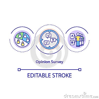 Opinion survey concept icon Vector Illustration