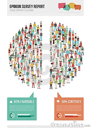 Opinion survey report Vector Illustration