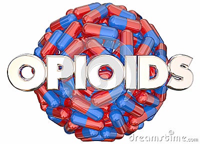 Opioids Prescription Drugs Addiction Danger Pills Capsules Stock Photo