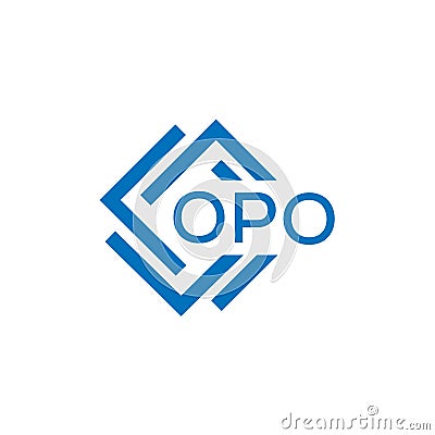 OPO letter logo design on white background. OPO creative circle letter logo concept Vector Illustration