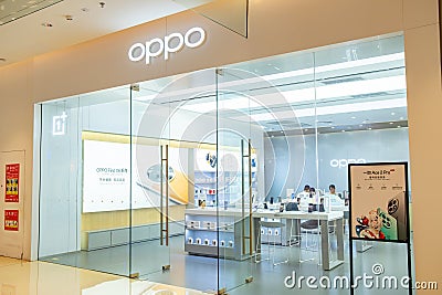 OPPO retail shop in a shopping mall Editorial Stock Photo