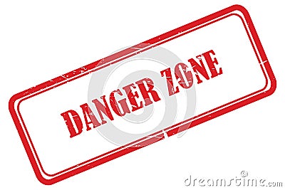 danger zone stamp on white Stock Photo