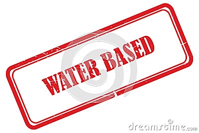 water based stamp on white Stock Photo