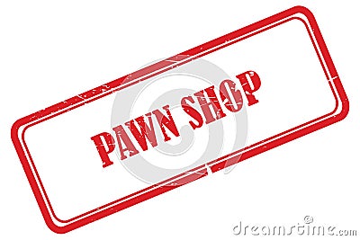 pawn shop stamp on white Stock Photo