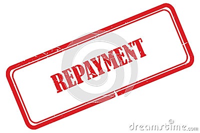 repayment stamp on white Stock Photo