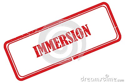 immersion stamp on white Stock Photo