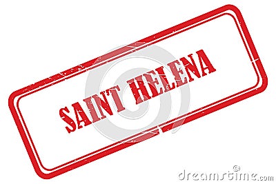 saint helena stamp on white Stock Photo