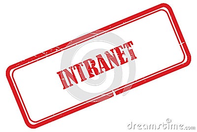 intranet stamp on white Stock Photo