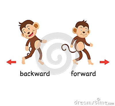 Opposite backward and forward Vector Illustration