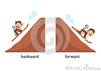 Opposite backward and forward Vector Illustration