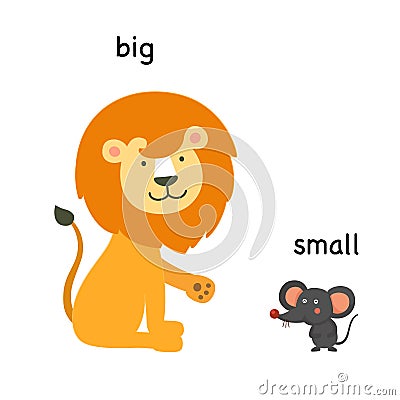 Opposite big and small Vector Illustration