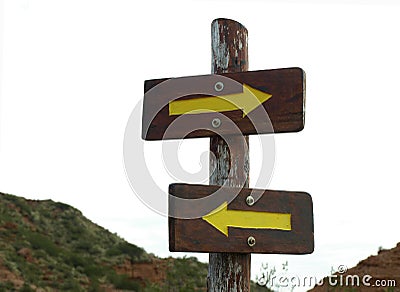 Opposite directions Stock Photo