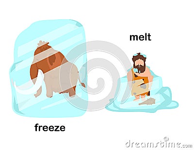 Opposite freeze and melt Vector Illustration