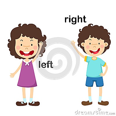 Opposite left and right Vector Illustration