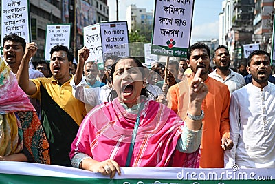 Opposition BNP party calls 48-hour nationwide strike in Bangladesh. Editorial Stock Photo
