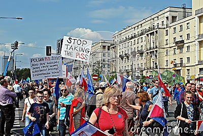 Opposition groups hold `Liberty March` Editorial Stock Photo