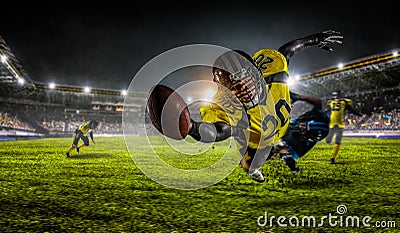 Opposition of two teams. Mixed media Stock Photo