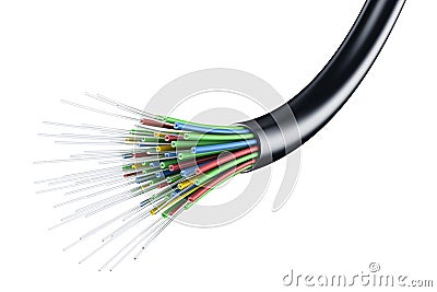 Optic fiber cable Stock Photo