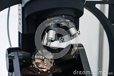 Optic machine for precise measurement Stock Photo