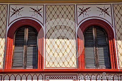 Optical abbiate varese the old wall terrace bell tower Stock Photo