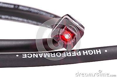 Optical audio cable Stock Photo