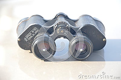 Binoculars optical instrument Stock Photo