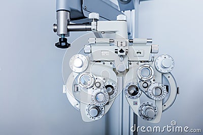 Optical equipment for testing vision. Stock Photo