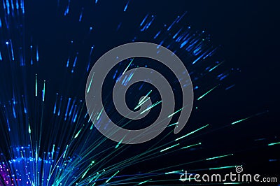 Optical fibers Stock Photo