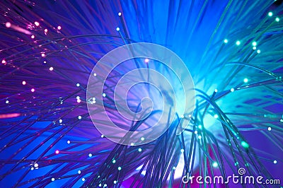 Optical fibers Stock Photo