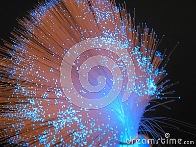 Optical fibers Stock Photo