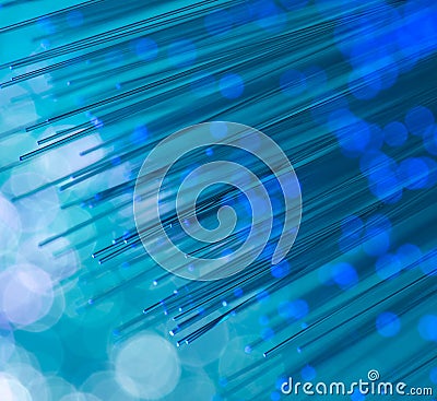 Optical fibres dinamic Stock Photo