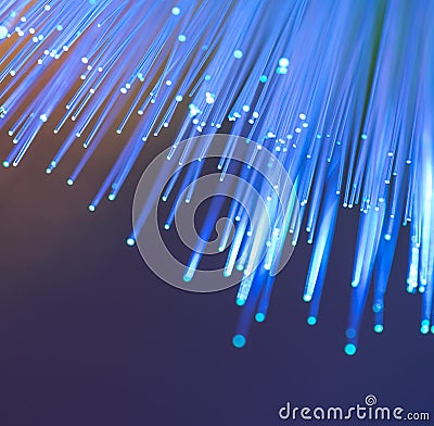 Optical fibres dinamic Stock Photo