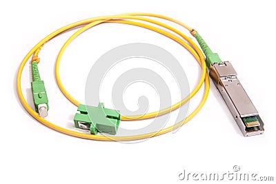 Optical gigabit SFP module for network Stock Photo