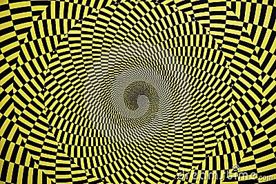 Optical illusion with circles Stock Photo