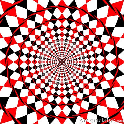 optical illusion fake spiral background Cartoon Illustration