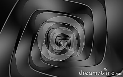 Optical illusion of twisting dark gray spiral from rhombuses 1 Stock Photo