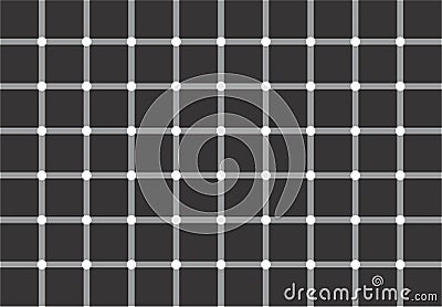 Optical illusion: white or black dots? Vector Illustration