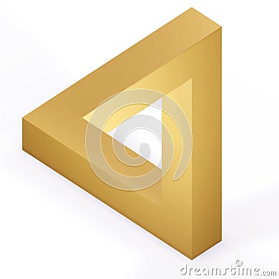 Optical illustion triangle Stock Photo