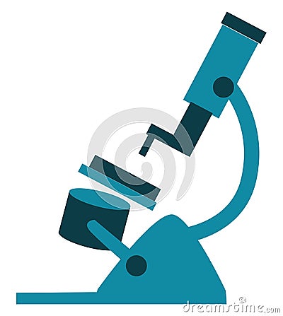 Clipart of student compound microscope used for laboratory purposes, vector or color illustration Vector Illustration