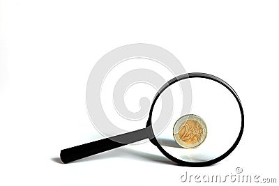 Optical lens on white background Stock Photo