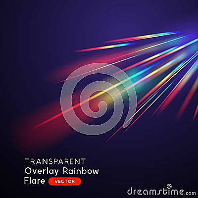 Optical Rainbow Lens Flare Effect Vector Illustration