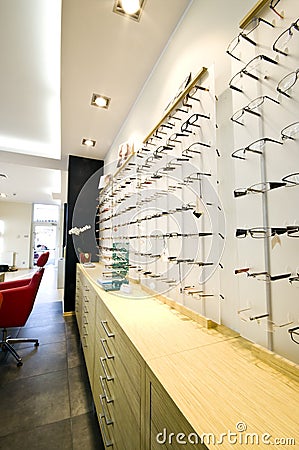 Optician Shop Stock Photo