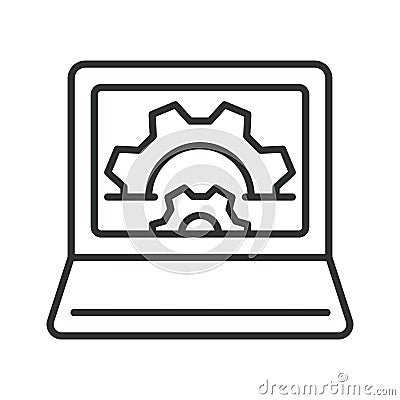 Optimization icon in line design. Optimization, efficiency, improve, performance, streamline, process, productivity on Vector Illustration
