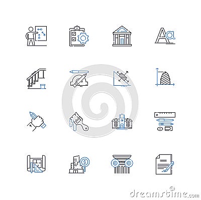Optimization line icons collection. Efficiency, Streamlining, Automation, Simplification, Performance, Fine-tuning Vector Illustration