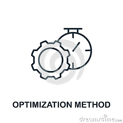 Optimization Method icon from production management collection. Simple line Optimization Method icon for templates, web design and Stock Photo
