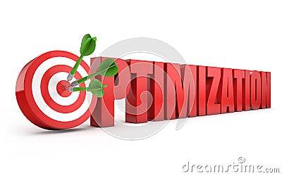 Optimization target seo Stock Photo