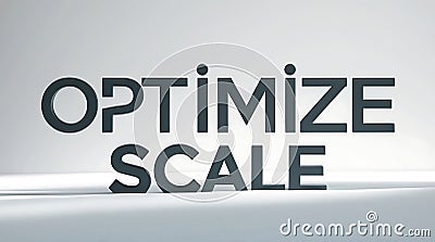 Optimize scale with clean typography showcasing modern design principles Stock Photo