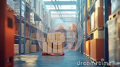 Optimize warehouse storage efficiency by implementing smart inventory management techniques Cartoon Illustration