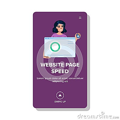 optimize website page speed vector Vector Illustration